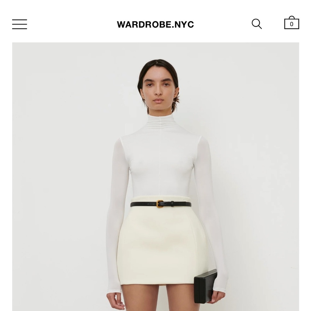 Wardrobe.NYC RHW SCULPTED SKIRT MINI